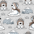 Eisbär mit Iglu