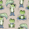 Frosch French Terry Stoff – niedlicher Kinderstoff mit Fröschen