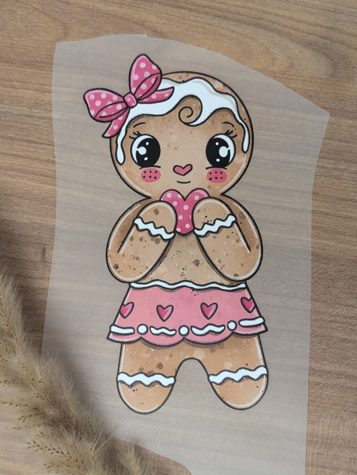 Süßes Lebkuchenmädchen Bügelbild für Kinderkleidung 🍪🎀