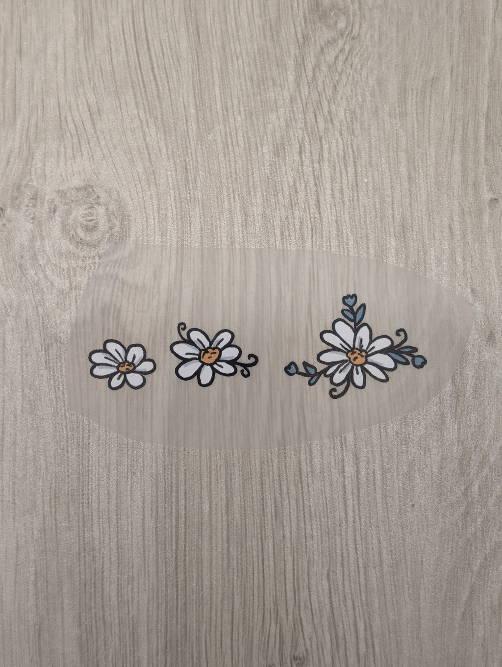 Bügelbild 3 kleine Blumen