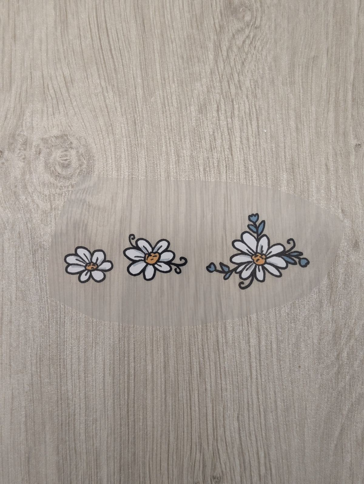 Bügelbild 3 kleine Blumen