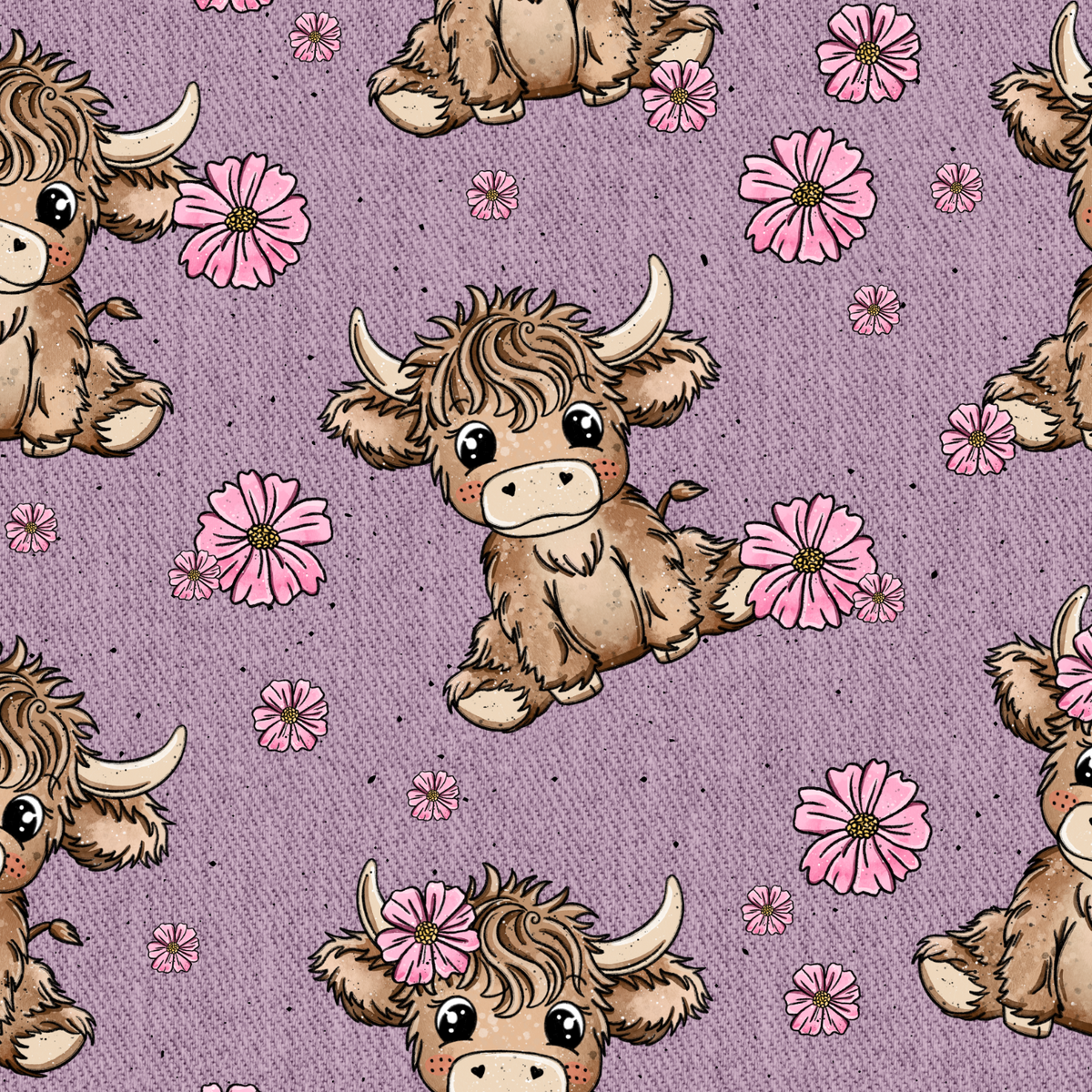 Highland Cows Denim Optik